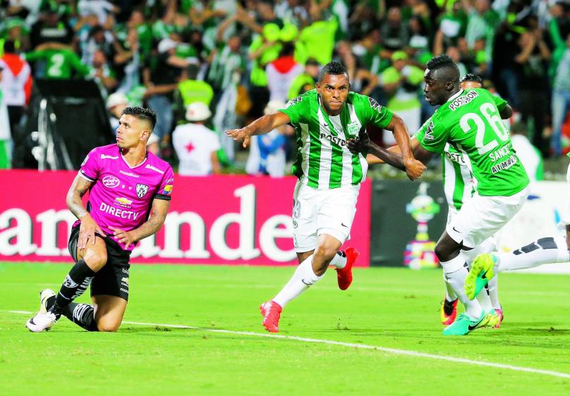 El gol de Borja con el que el verde emprendió el camino de la segunda Libertadores. Foto Juan A. Sánchez