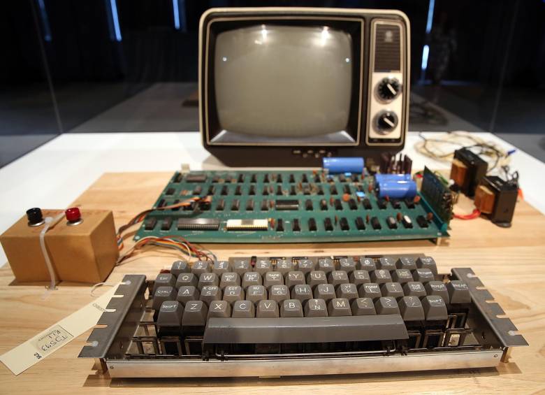 La Apple-1 que estuvo en subasta. FOTO: AFP