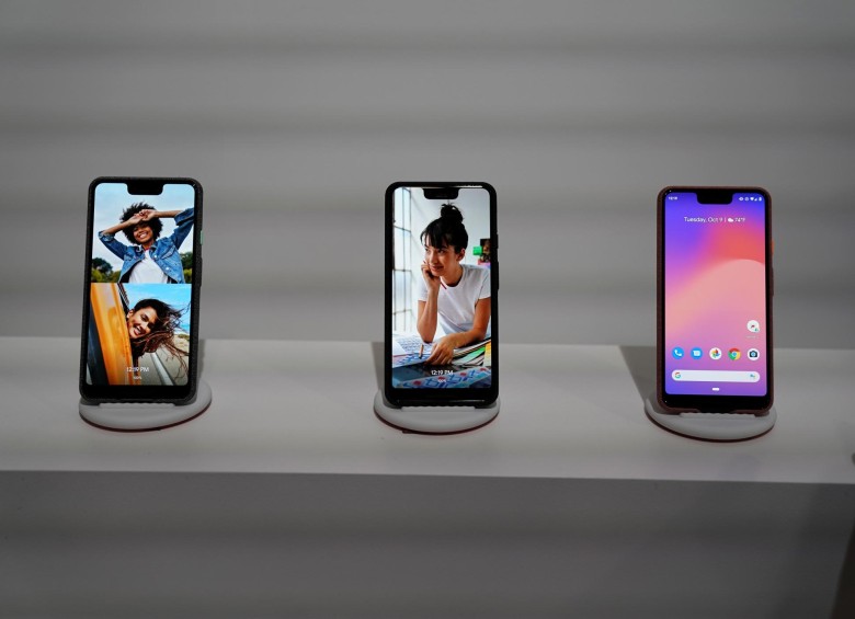 Así se ven los teléfonos Pixel recién lanzados por Google. FOTO: AFP