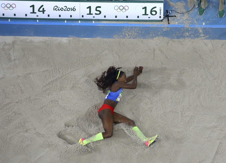 En la arena se batió para ser la reina del triple olímpico. 