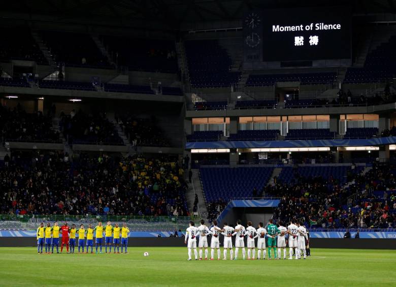 El equipo sudafricano Mamelodi y el japonés Kashima Antlers disputaron el partido de cuartos de final del Mundial de Clubes en el estadio de Suita. FOTO Reuters