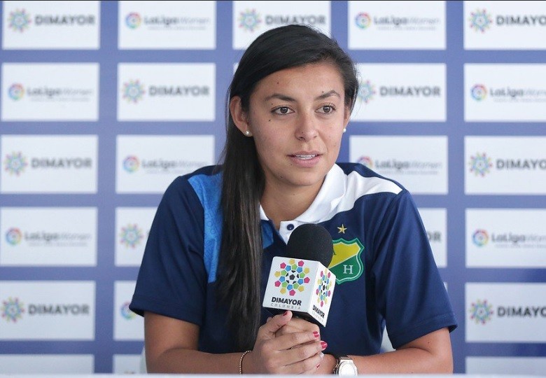 Yoreli Rincón mostró su inconformidad por el destino del premio de la Copa Libertadores. FOTO CORTESÍA DIMAYOR