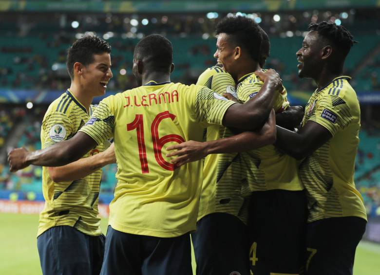 Colombia celebró su tercera victoria en Copa América. FOTO REUTERS