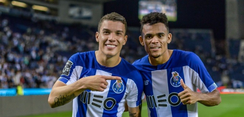 Luis Díaz y Mateus Uribe fueron inicialistas este sábado con el Porto. FOTO CORTESÍA PORTO