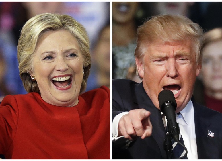 Hillary Clinton y Donald Trump, candidatos a la presidencia de Estados Unidos. FOTOS AP