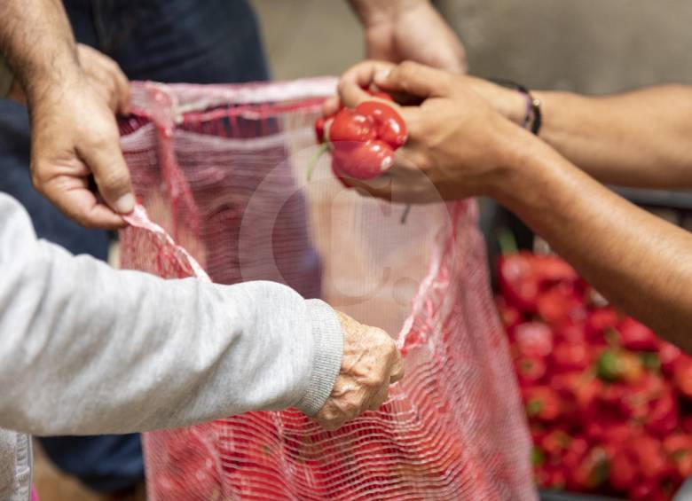 Entre las organizaciones que beneficia Recolecta con los alimentos que recupera está el ancianato María Auxiliadora, en Campo Valdés, en Medellín. FOTO Camilo Suárez