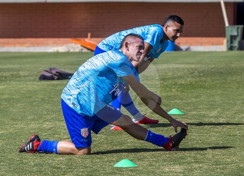 Neyder Moreno, con 3 tantos, y Alexis Zapata, con 5, son los goleadores de Envigado en el presente campeonato. Ambos serán titulares ante Equidad. FOTO juan antonio sánchez