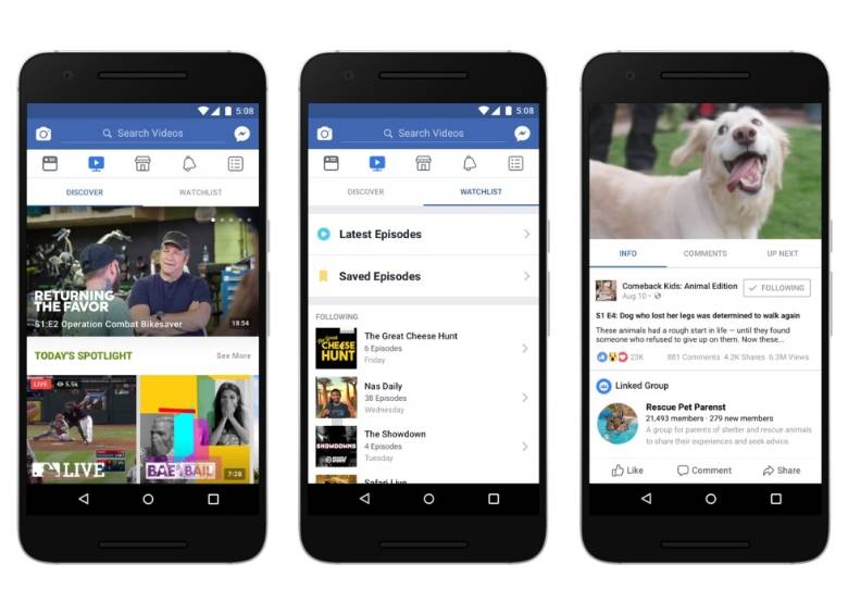 La red social más famosa del mundo inauguró su nueva opción para ver videos que compite directamente con YouTube. Foto: Facebook