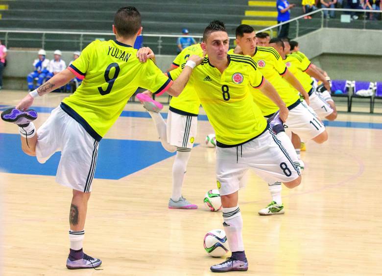 La Selección Colombia de futsal se prepara para el Mundial que se jugará en el país desde el próximo 10 de septiembre en Cali, Medellín y Bucaramanga. FOTO DONALDO ZULUAGA