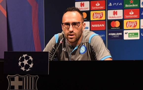 David Ospina espera ser titular en el partido de este sábado ante Barcelona. FOTO TOMADA DE TWITTER @sscnapoliES