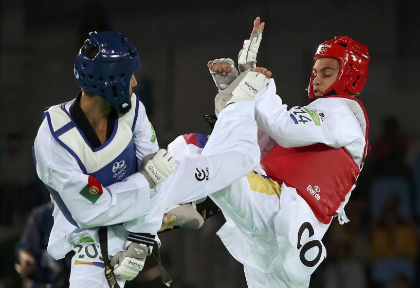 El taekwondoga colombiano fue eliminado en primera ronda por el portugués Rui Braganca. FOTO REUTERS