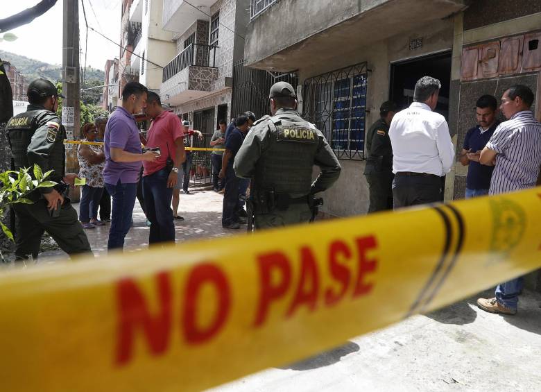 El homicidio se presentó en el barrio Santa María de Itagüí. Foto: Manuel Saldarriaga