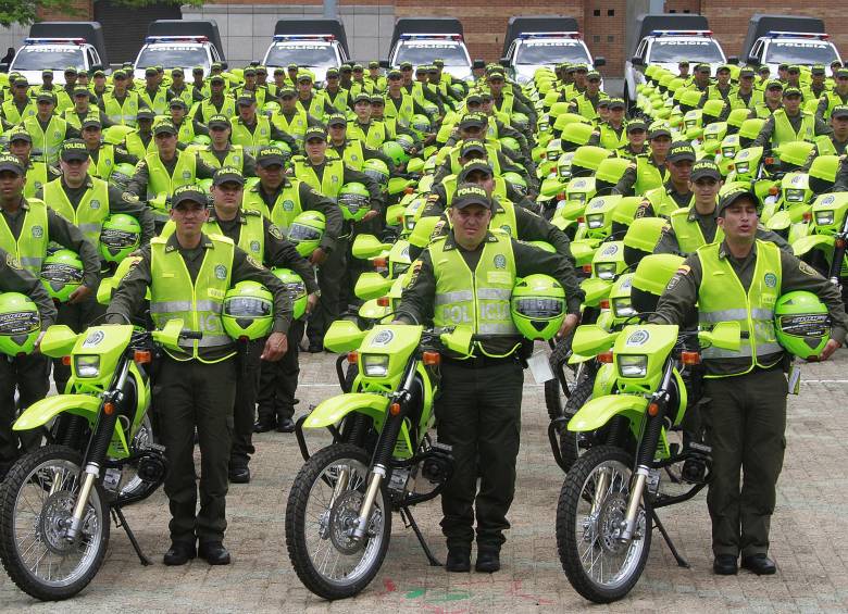Los recursos destinados a la Policía por la Alcaldía de Medellín fueron para la compra del parque automotor. FOTO róbinson sáenz vargas