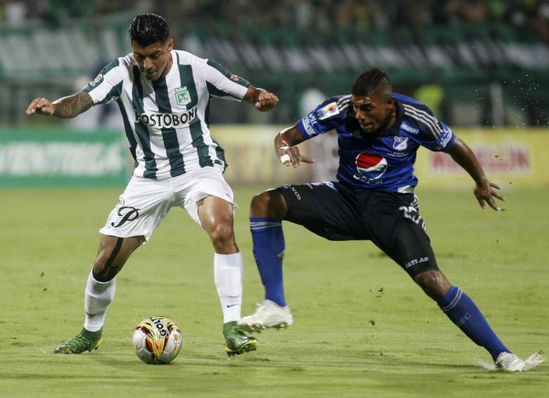Nacional tuvo que esperar hasta el remate para superar 1-0 a Millonarios con gol de Jéfferson Duque. Su próximo rival será también bogotano: Santa Fe. FOTO MANUEL SALDARRIAGA