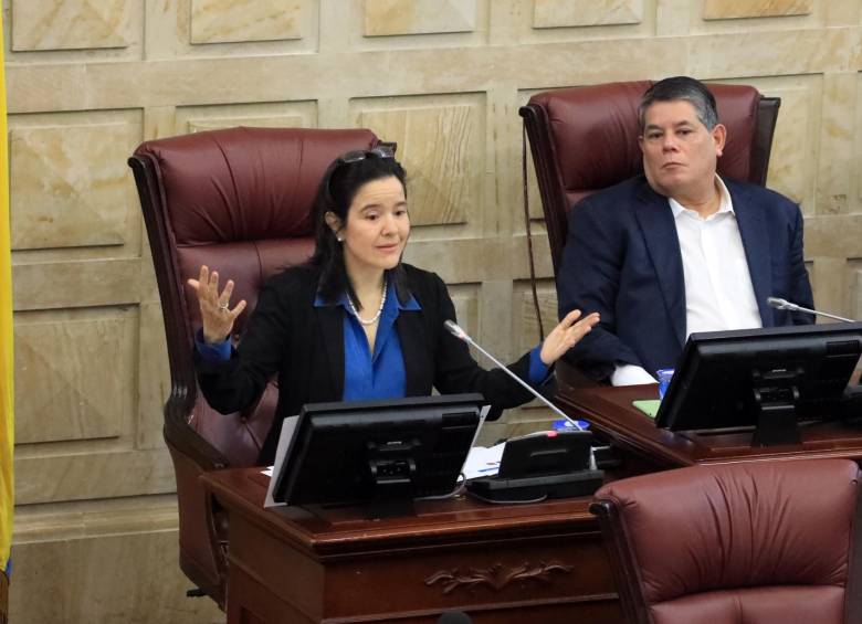 La ministra TIC; Sylvia Constaín, le solicitó al Senado, el martes, que aplace la discusión hasta el próximo año. FOTO cortesía