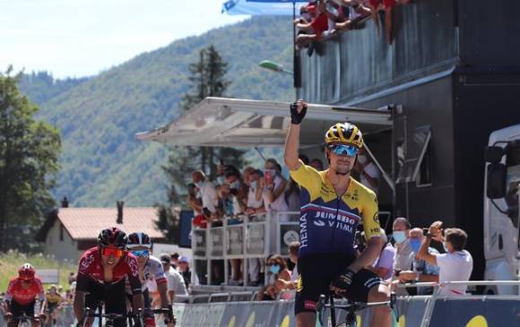 El esloveno Primoz Roglic ganó la segunda etapa del Tour de l’Ain, disputada este sábado. FOTO TOMADA DE @Tourdel’Ain