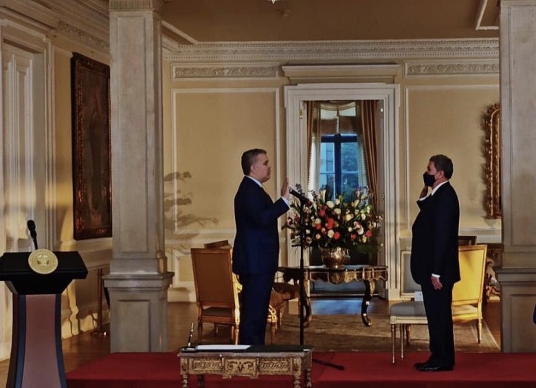 Posesión del nuevo embajador de Colombia en Suecia. FOTO Colprensa