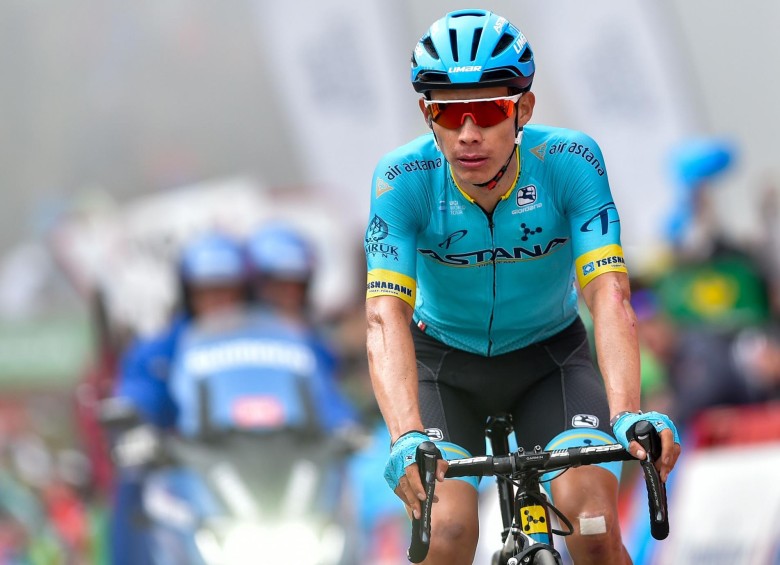 El líder del Astana comentó en la segunda jornada de descanso que tuvo lugar en Burgos, que se excluye del Mundial por estar fatigado después de su participación en el Giro y Vuelta. FOTO AFP