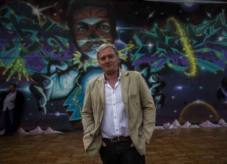 Sergio Cabrera en una visita a Medellín en 2018. Foto: Jaime Pérez Munévar