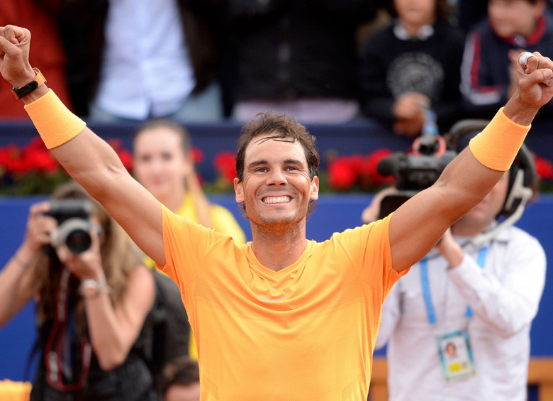 Rafael Nadal parece no tener frenos en la tierra batida, cancha de su preferencia. Ayer volvió a coronarse campeón. FOTO AFP 