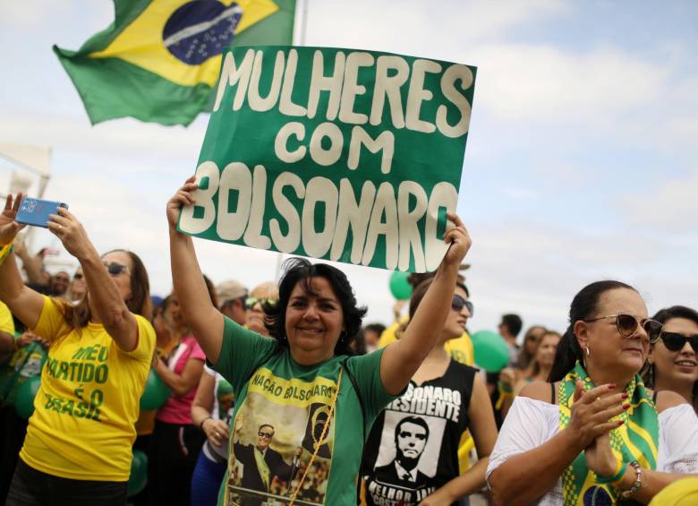 Manifestaciones a favor de Jair Bolsonaro en Brasil. FOTO: REUTERS 