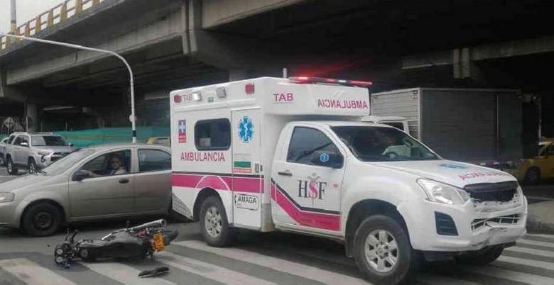 Imágenes del accidente en el que se vio involucrada la ambulancia de Amagá en Medellín. FOTO: Cortesía Procuraduría General de la Nación. 