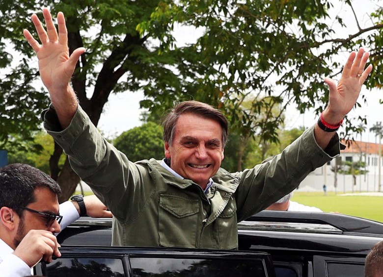Bolsonaro recibió una llamada ayer del presidente de Estados Unidos, Donal Trump, quien lo felicitó por su triunfo. FOTO REUTERS
