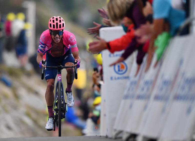 Rigoberto Urán destacó lo hecho por los corredores colombianos en el Tour de Francia, que termina este domingo. Dos victorias de etapa y dos corredores entre los diez primeros de la general. FOTO AFP