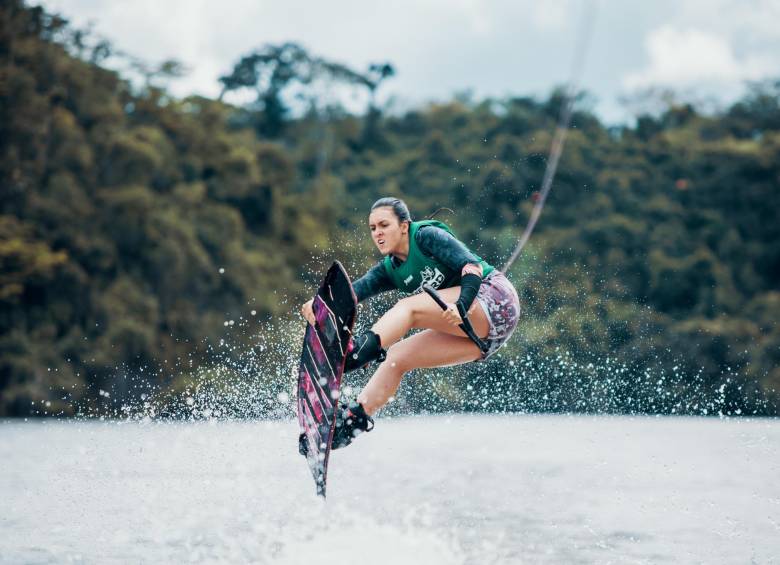 Sofía Palau Lopera, en acción, en Llanogrande. FOTO cortesía sofía palau