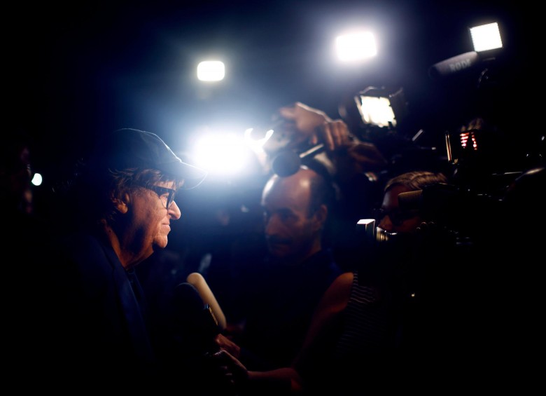 Michael Moore habla a los medios sobre Fahrenheit 11/9 en la 43ª edición del Toronto International Film Festival (TIFF). Foto: Reuters
