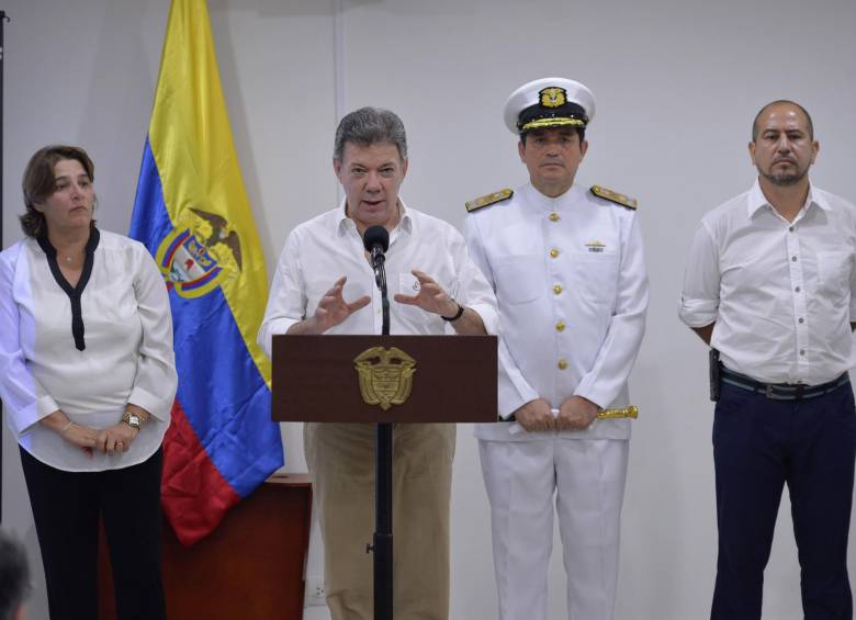 Santos reveló detalles y calificó de importancia mundial el hallazgo del galeón San José. FOTO COLPRENSA