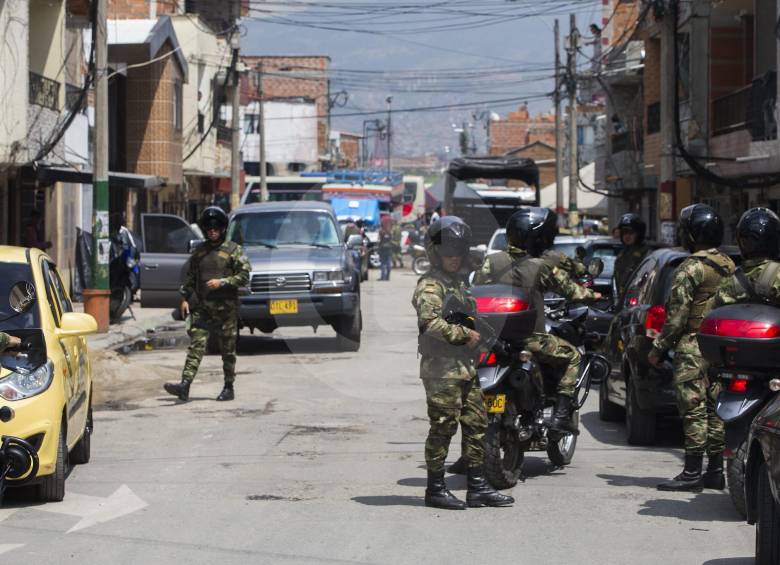 Operativo del Ejército a finales de septiembre. FOTO El Colombiano