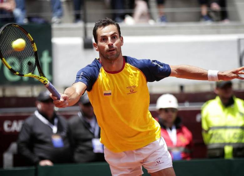 Santiago Giraldo, raqueta colombiana que abrirá duelo ante Suecia por la Davis. FOTO ARCHIVO