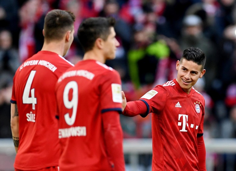 James Rodríguez cumplió recientemente 50 partidos por Champions League, 16 de estos con Bayern. FOTO reuters 