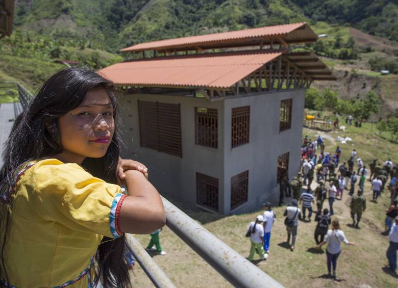 Entrega de viviendas a indigenas en Dabeiba, vereda El Pital. FOTO EDWIN BUSTAMANTE