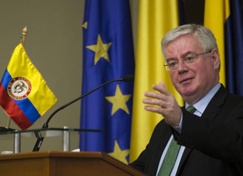 Delegado de la Unión Europea para el posconflicto en Colombia, Eamon Gilmore. FOTO: Julio César Herrera