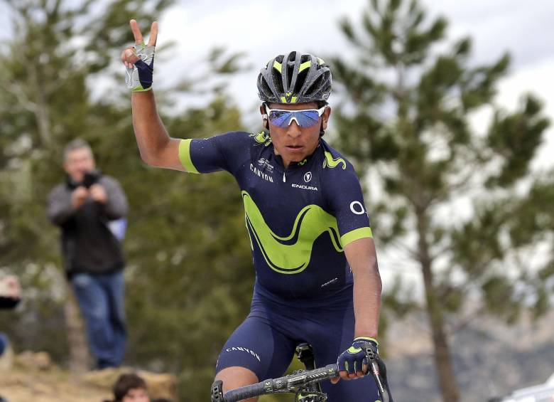 Nairo se dio un gran banquete en el día de su cumpleaños. Hoy, en la etapa final de la carrera española, entre Paterna y Valencia, espera estar nuevamente inspirado. FOTO EFE