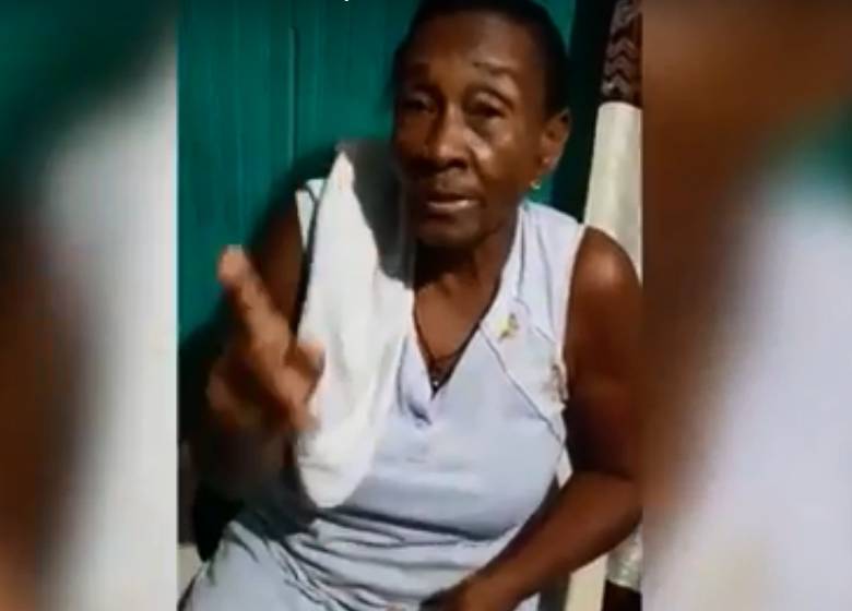 Libia Caicedo ha vivido sus 74 años en Curvaradó. FOTO: Tomada de video. 
