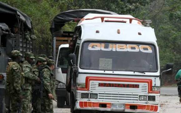 El paro armado en Chocó se inició a las 12:00 de este martes. FOTO COLPRENSA