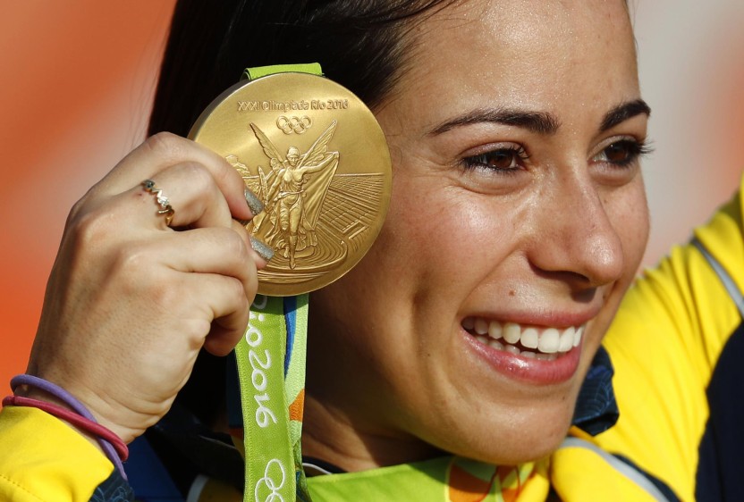 Pajón le entregó el tercer oro a Colombia en Río 2016. FOTO AP