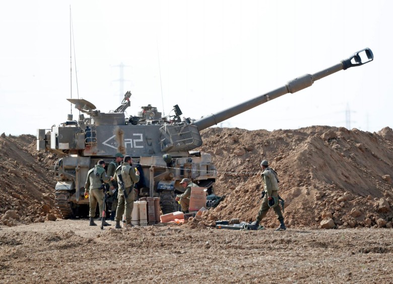 Artillería M-109 de las Fuerzas Armadas de Israel. FOTO AFP