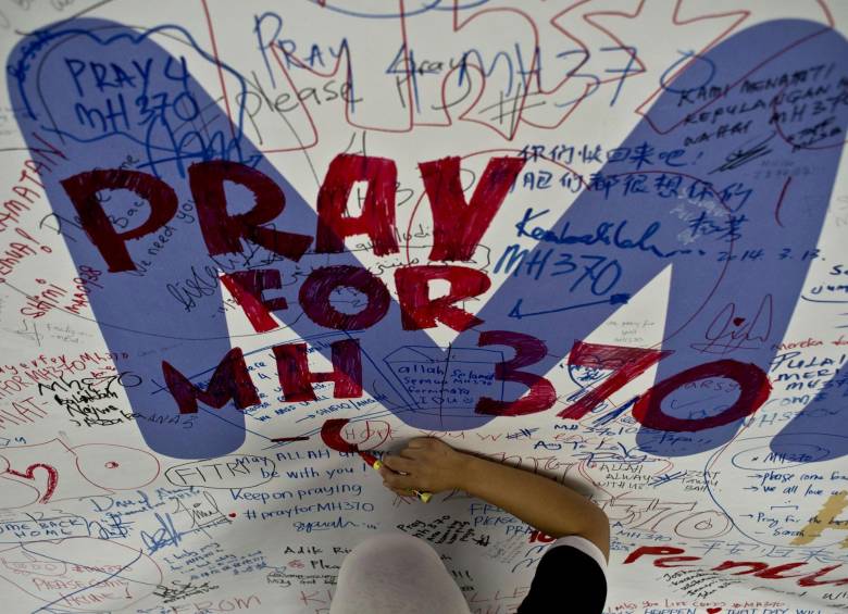 El avión de Malaysia Airlines desapareció el 8 de marzo de 2014 con 239 personas. FOTO AFP.