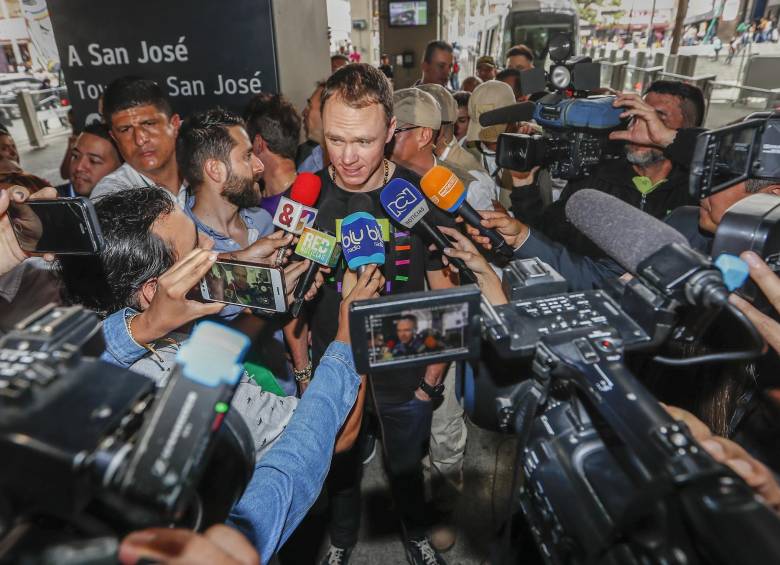 El ciclista keniata Chris Froome es la mayor atracción del giro de Rigo, que se correrá mañana en el oriente antioqueño. Foto Robinson Sáenz.