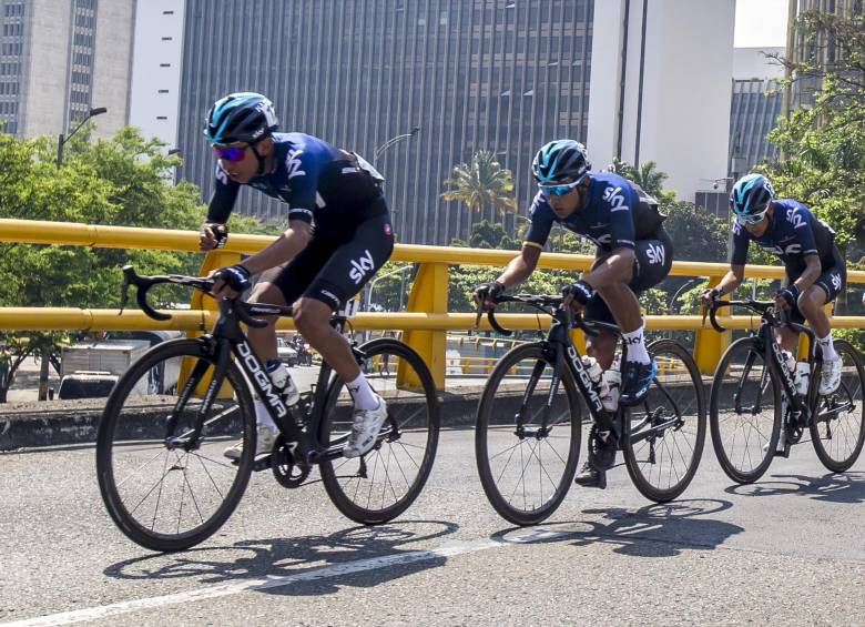 Egan Bernal durante su reciente participación en el Tour Colombia con el equipo Sky.Foto: Juan Antonio Sánchez Ocampo
