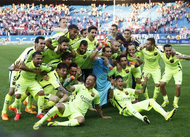 Barcelona alcanzó su título número 23 en la liga española. FOTO REUTERS