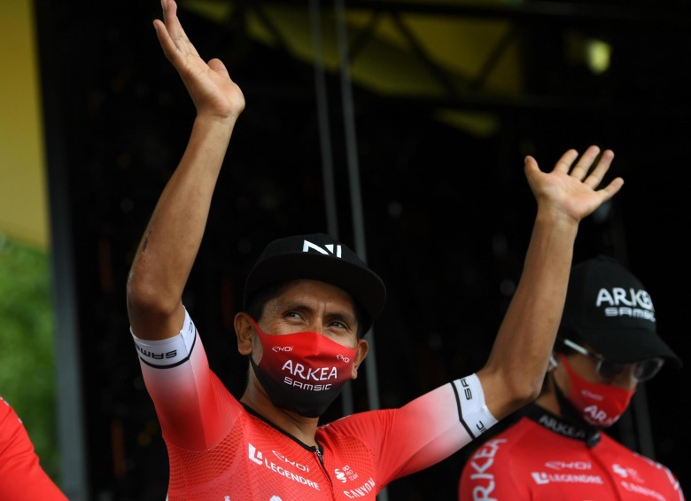 Nairo Quintana, colombiano ciclista del Arkéa, en el Tour. FOTO EFE