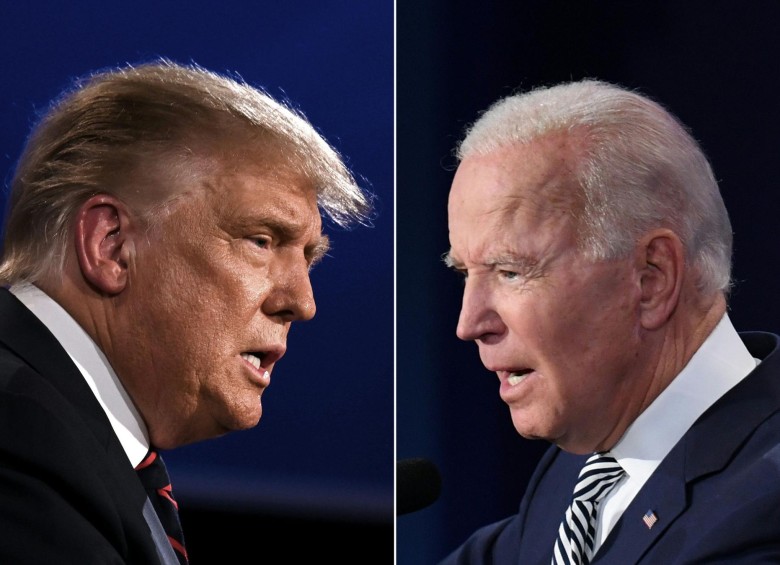 El demócrata Joe Biden y el presidente republicano Donald Trump se enfrentarán en el último debate presidencial en Nashville. FOTO: AFP