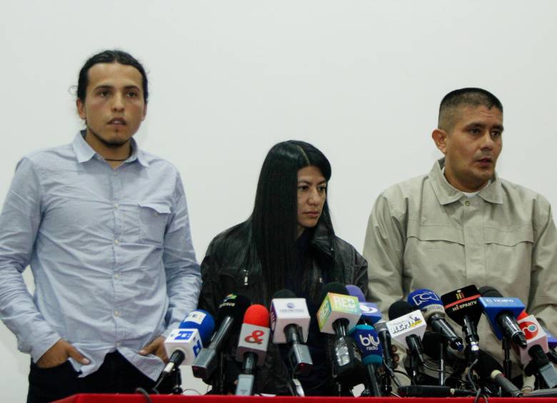 Rueda de prensa del primer grupo de indultados de las Farc. FOTO Colprensa