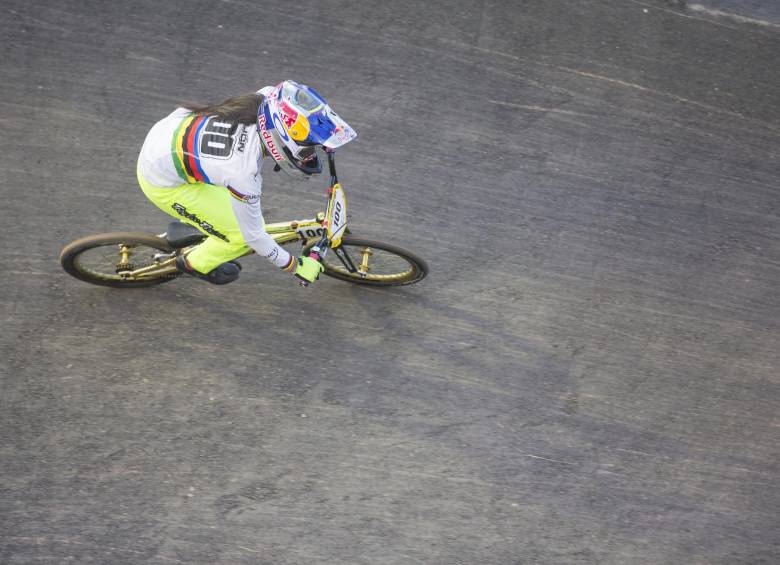 Mariana Pajón durante el Nacional de BMX. Imagen de referencia. Foto: Edwin Bustamante Restrepo