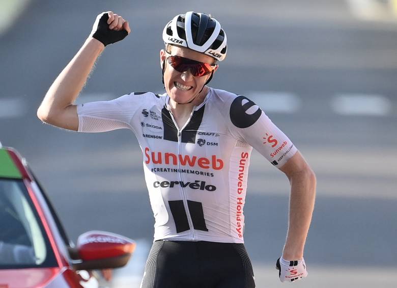 El danés Søren Kragh Andersen (Sunweb) logró su segunda victoria en el Tour de Francia. Los colombianos se mantienen en la general. Supermán es tercero y Rigo, octavo. FOTO AFP